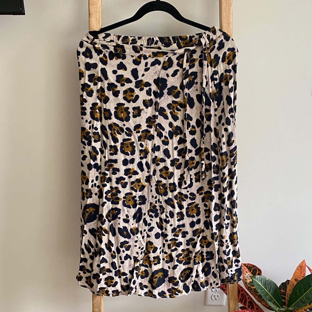 URBAN Romantics Leopard Print Skirt - Brown and Black